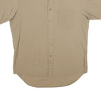 PROTOCOL Mens Beige Short Sleeve Shirt L Casual Button Front Summer Style