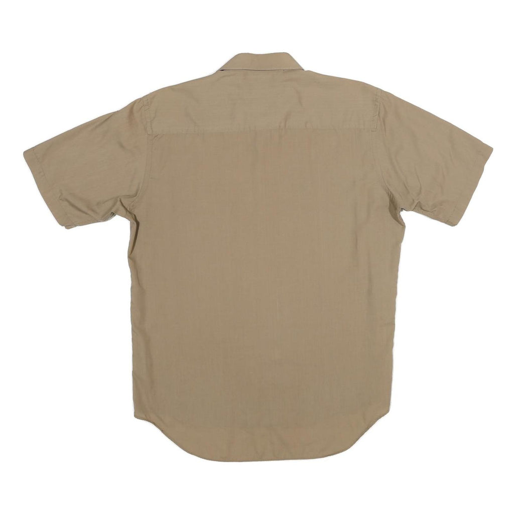 PROTOCOL Mens Beige Short Sleeve Shirt L Casual Button Front Summer Style