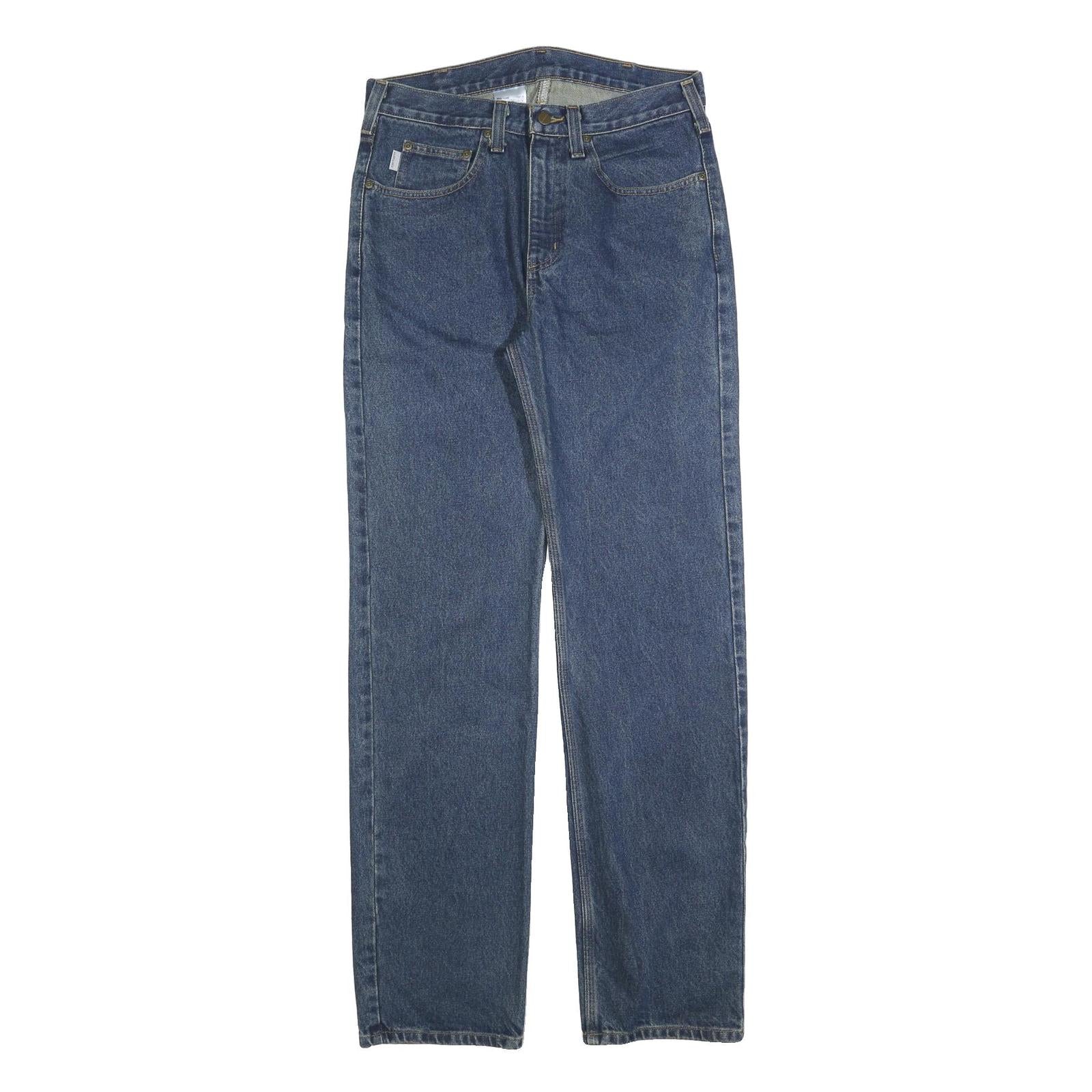 CARHARTT Mens Regular Fit Blue Denim Jeans W32 L34 Zip Cotton Classic Style