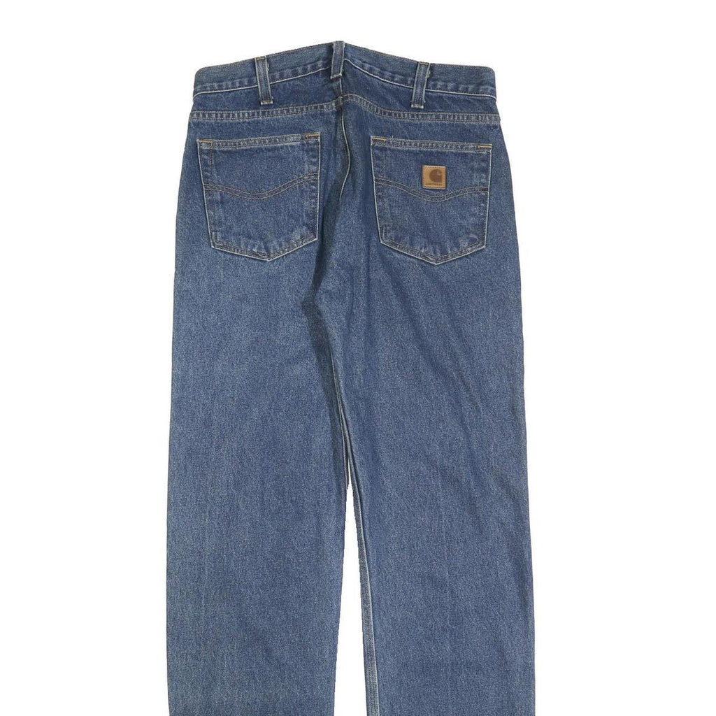 CARHARTT Mens Regular Fit Blue Denim Jeans W32 L34 Zip Cotton Classic Style