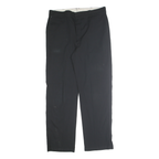 DICKIES Mens Cotton Blend Black Regular Fit Straight Leg Trousers W36 L32