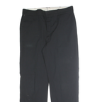 DICKIES Mens Cotton Blend Black Regular Fit Straight Leg Trousers W36 L32