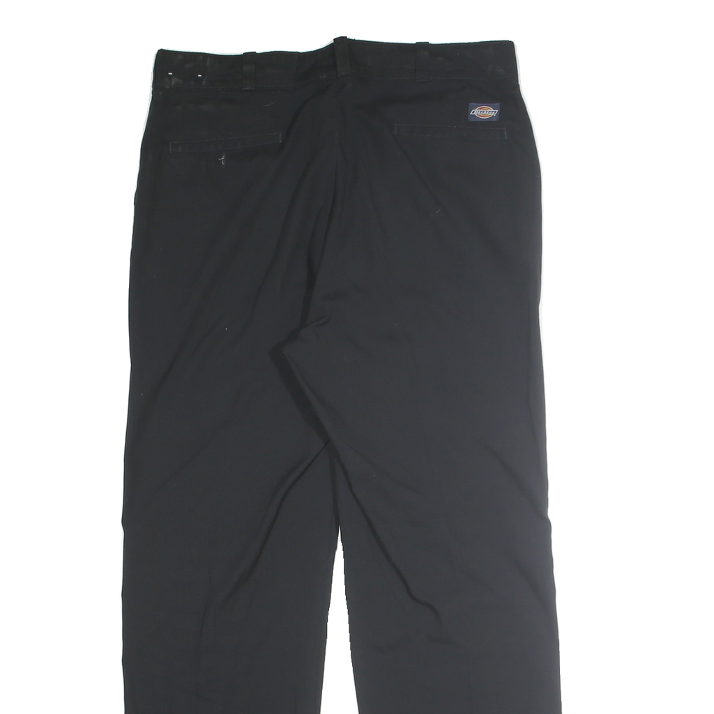 DICKIES Mens Cotton Blend Black Regular Fit Straight Leg Trousers W36 L32
