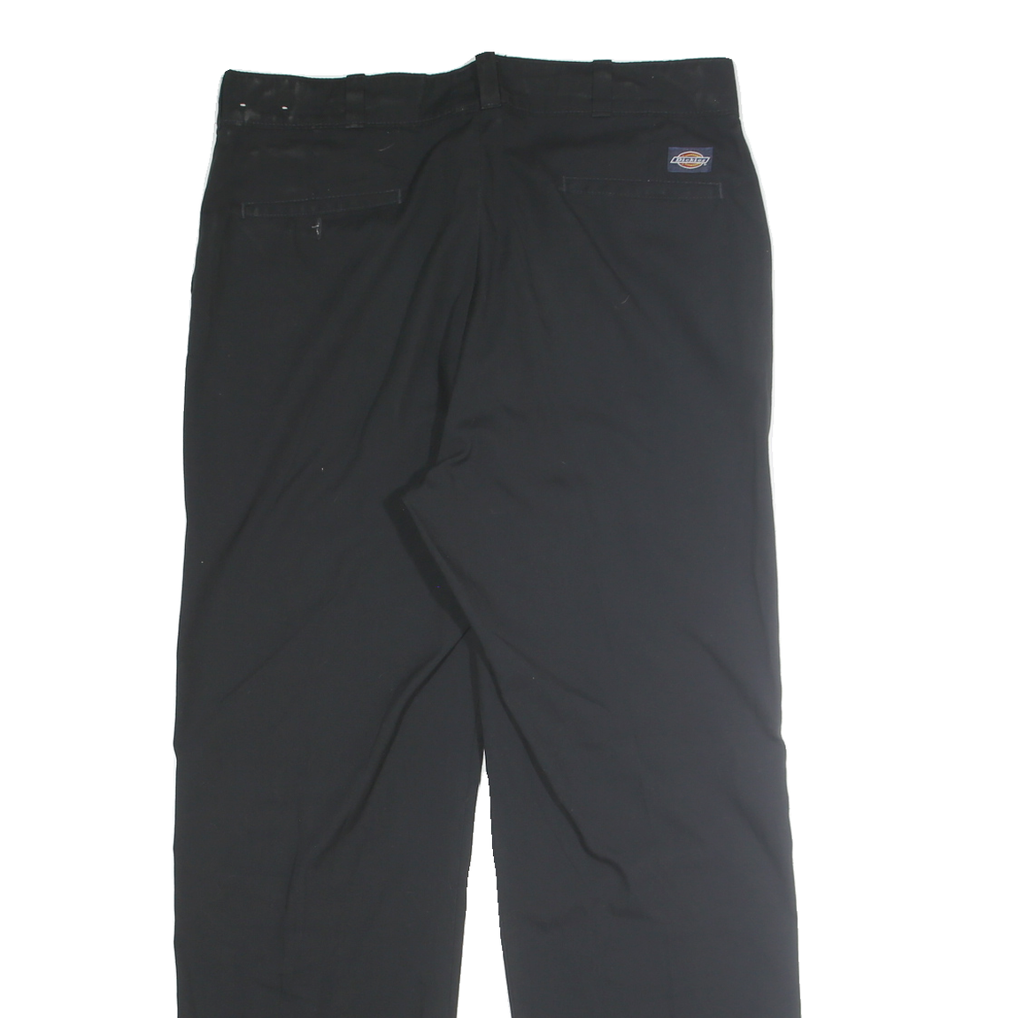DICKIES Mens Cotton Blend Black Regular Fit Straight Leg Trousers W36 L32