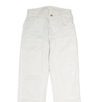 White Mens Regular Fit Denim Jeans W30 L29 Painted Look Workwear Casual