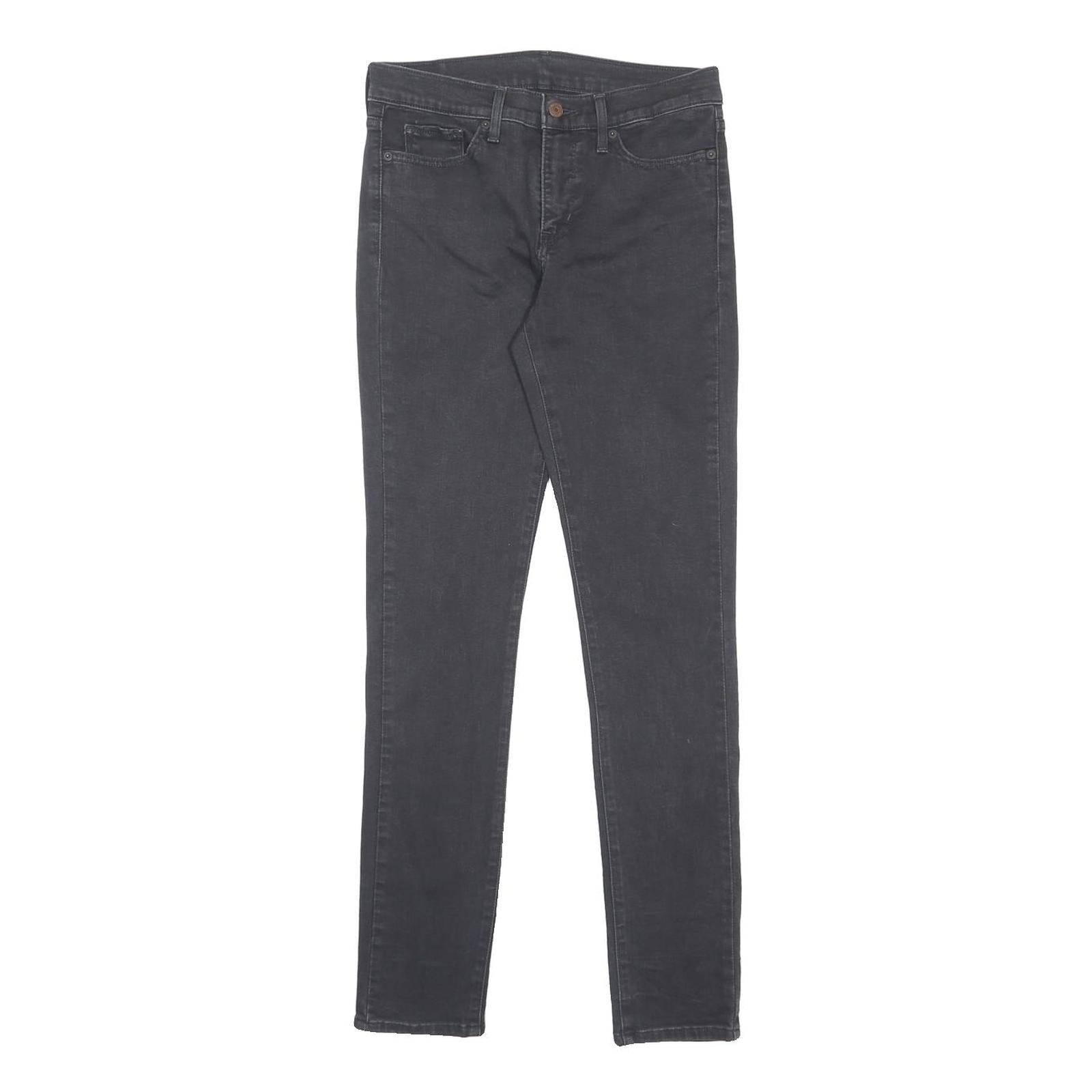 LEVI'S Womens Black Slim Skinny Denim Medium W28 L32 Stretch Cotton Blend Jeans