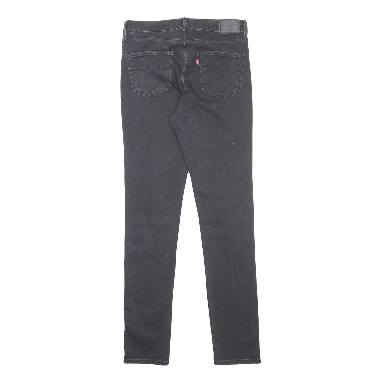 LEVI'S Womens Black Slim Skinny Denim Medium W28 L32 Stretch Cotton Blend Jeans