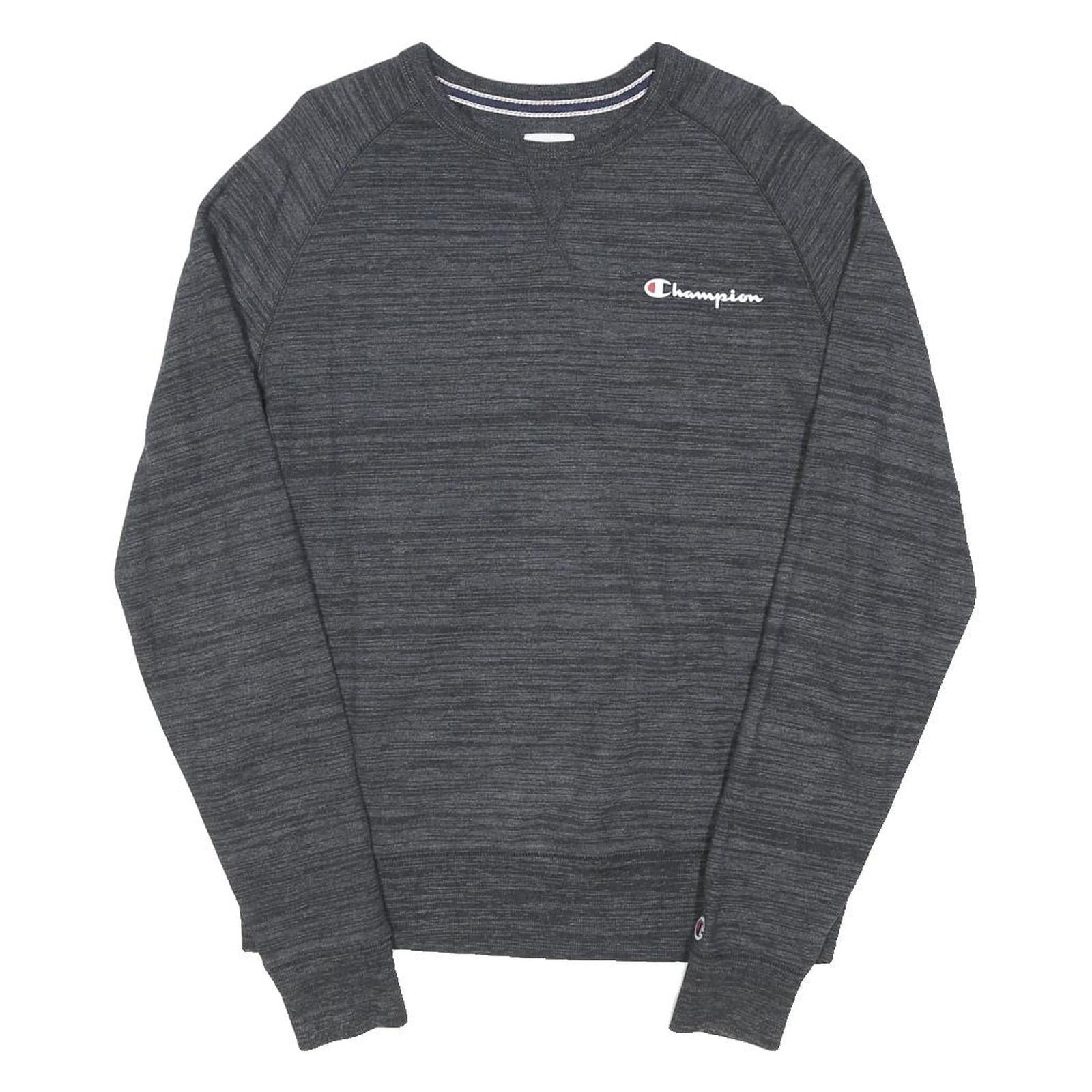 CHAMPION Mens Grey Crew Neck M Cotton Blend Pullover Sweatshirt Casual
