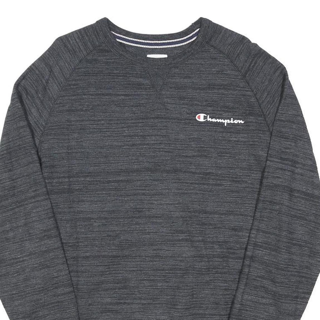 CHAMPION Mens Grey Crew Neck M Cotton Blend Pullover Sweatshirt Casual