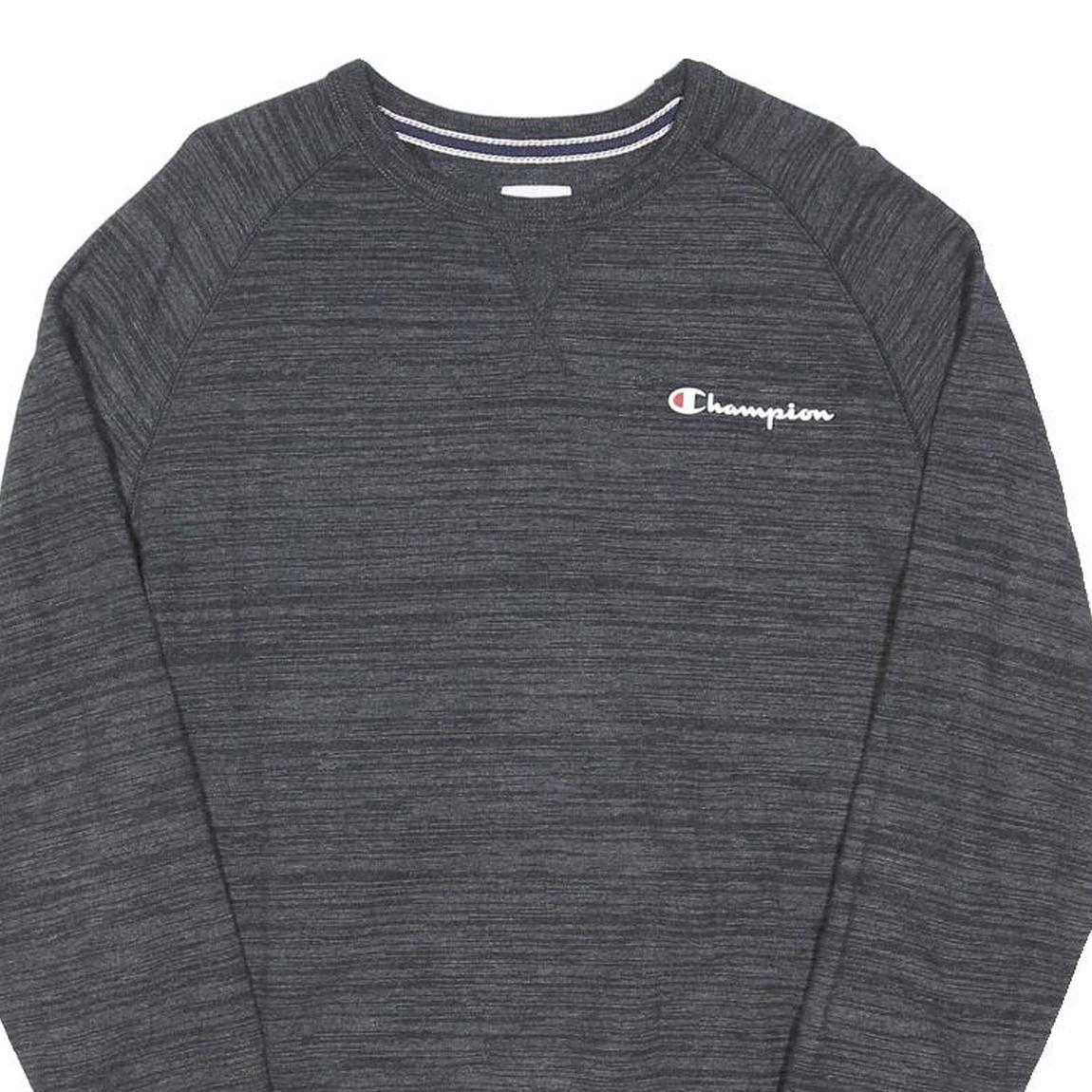 CHAMPION Mens Grey Crew Neck M Cotton Blend Pullover Sweatshirt Casual