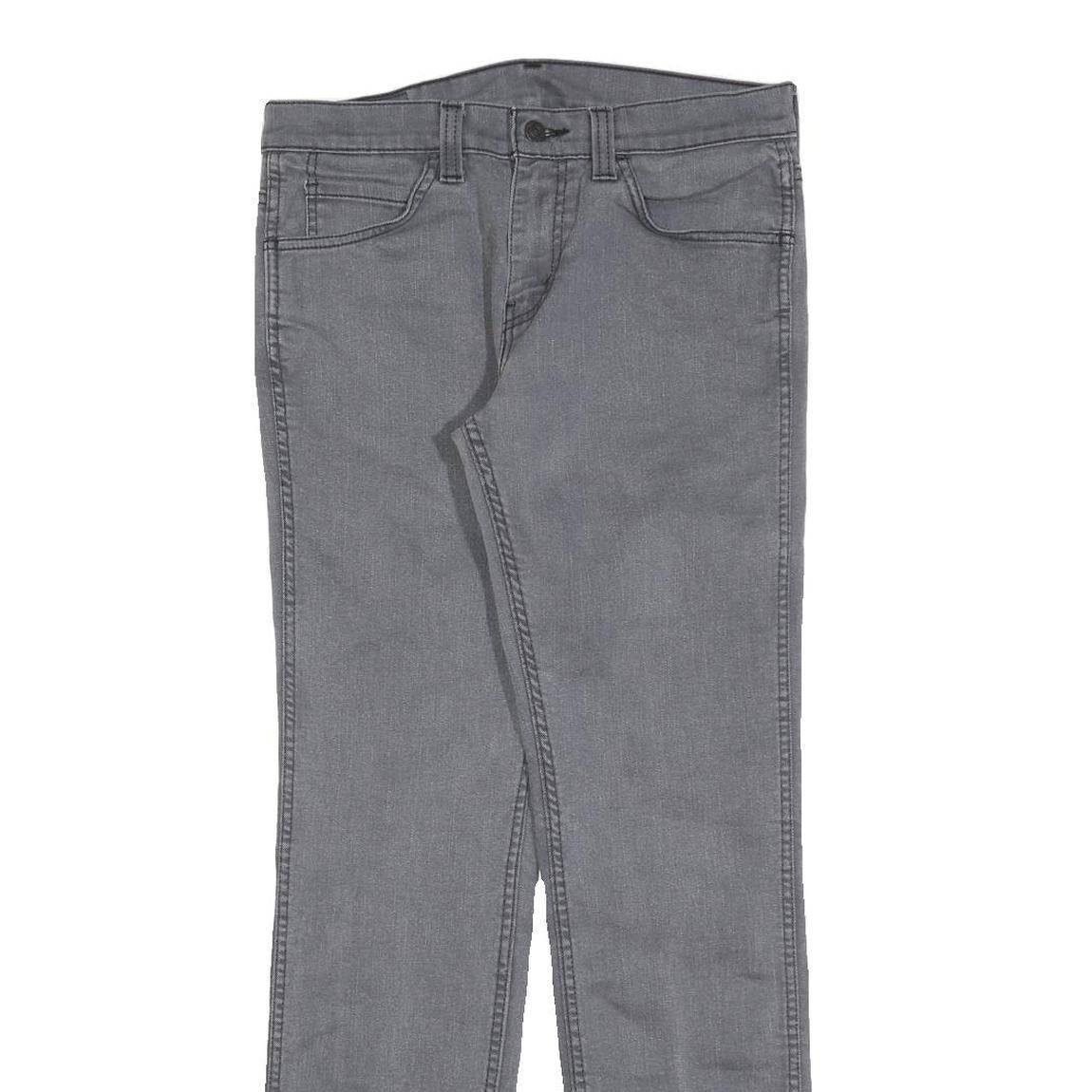 LEVI'S 511 Slim Mens Jeans Grey Slim Denim Medium W30 L32 Stylish Zip Closure