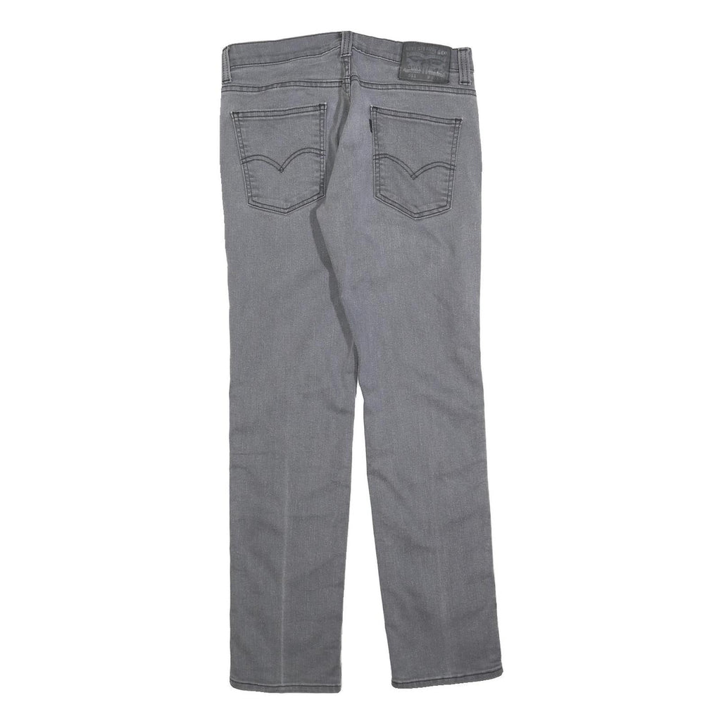 LEVI'S 511 Slim Mens Jeans Grey Slim Denim Medium W30 L32 Stylish Zip Closure