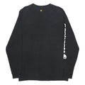 CARHARTT Mens Black Long Sleeve Crew Neck Cotton T-Shirt S Logo Print