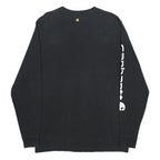 CARHARTT Mens Black Long Sleeve Crew Neck Cotton T-Shirt S Logo Print