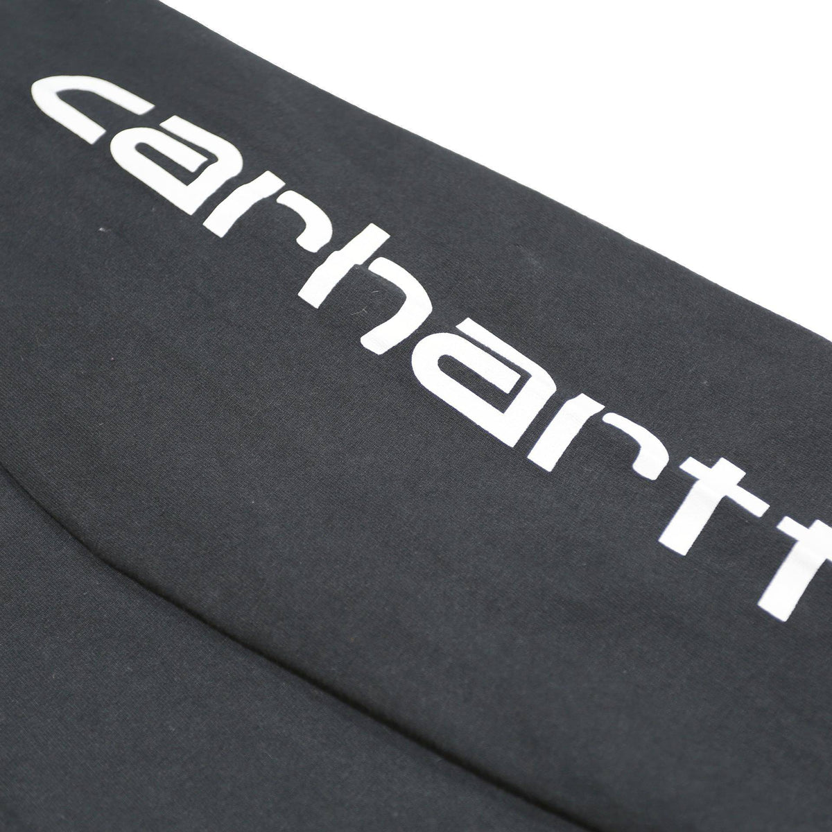 CARHARTT Mens Black Long Sleeve Crew Neck Cotton T-Shirt S Logo Print