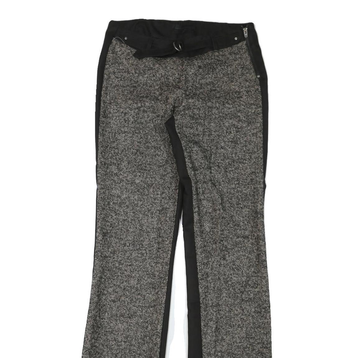 DIESEL Mens Cotton Blend Black & Grey Regular Straight Trousers W28 L34 Casual