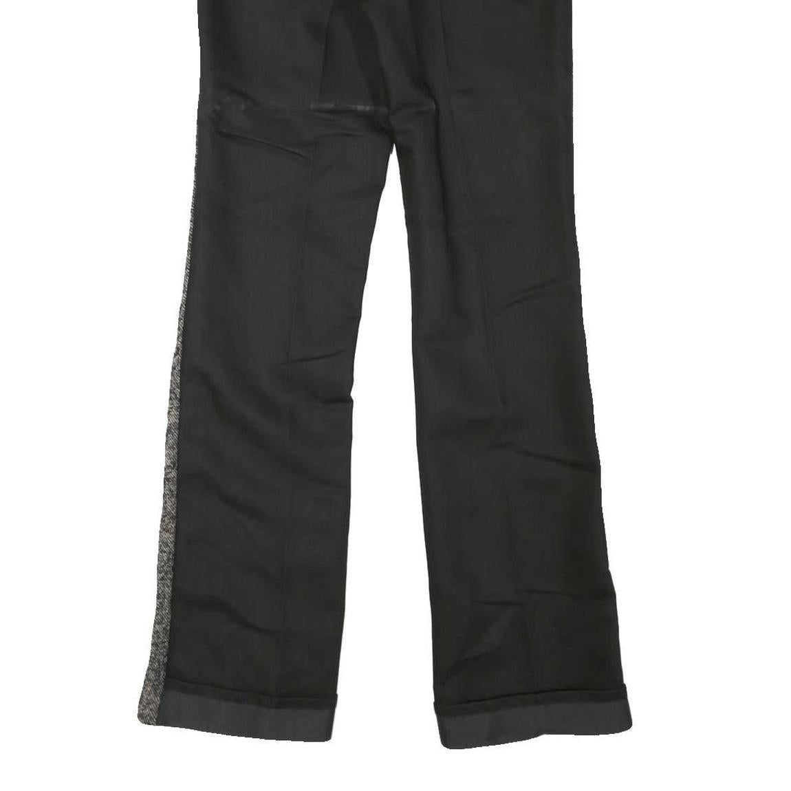 DIESEL Mens Cotton Blend Black & Grey Regular Straight Trousers W28 L34 Casual