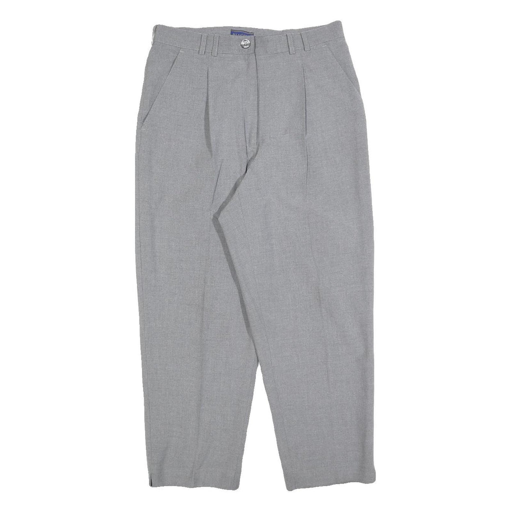 BIAGGINI Womens Polyester Blend Grey Regular Fit Straight Trousers W30 L25 Smart