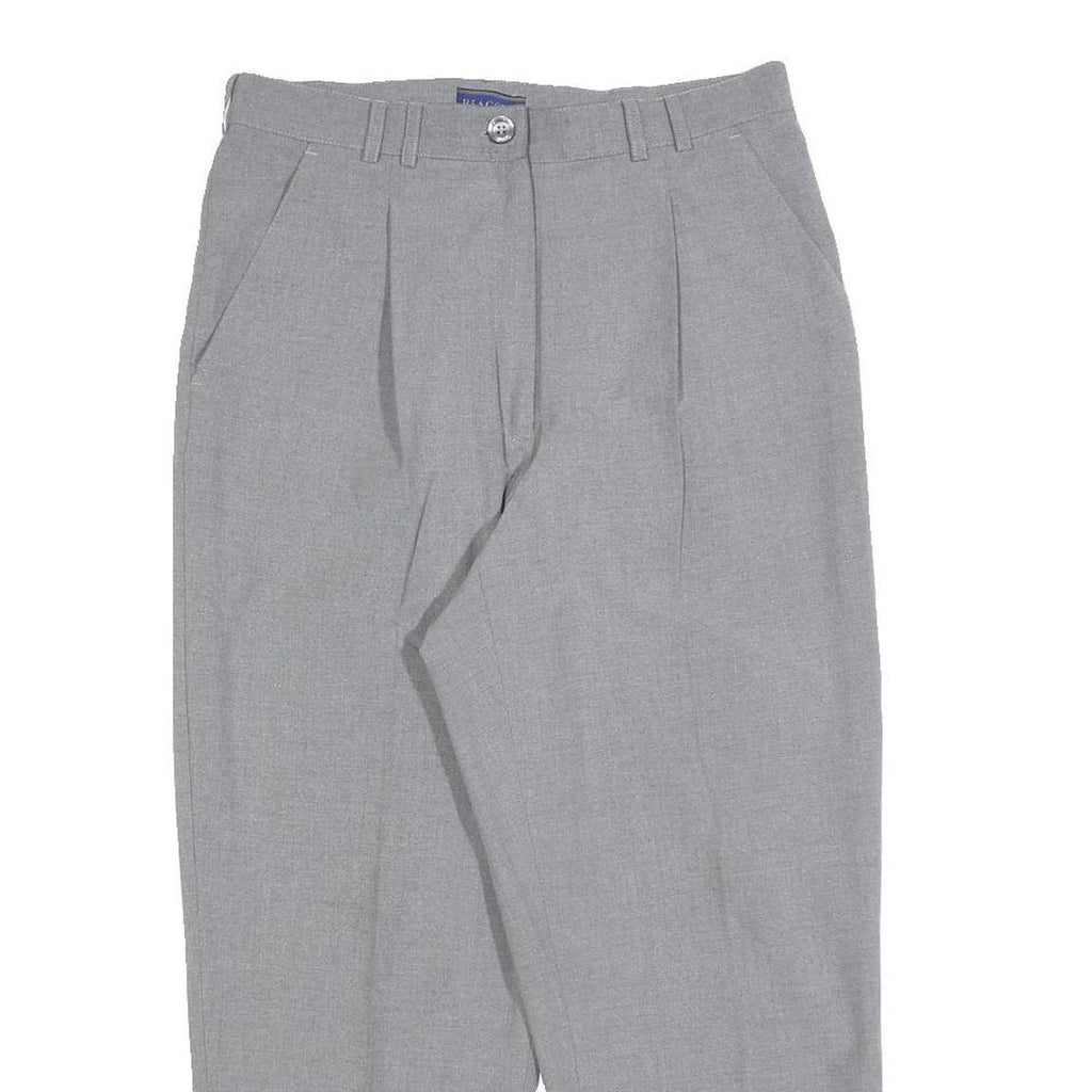BIAGGINI Womens Polyester Blend Grey Regular Fit Straight Trousers W30 L25 Smart