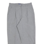 BIAGGINI Womens Polyester Blend Grey Regular Fit Straight Trousers W30 L25 Smart