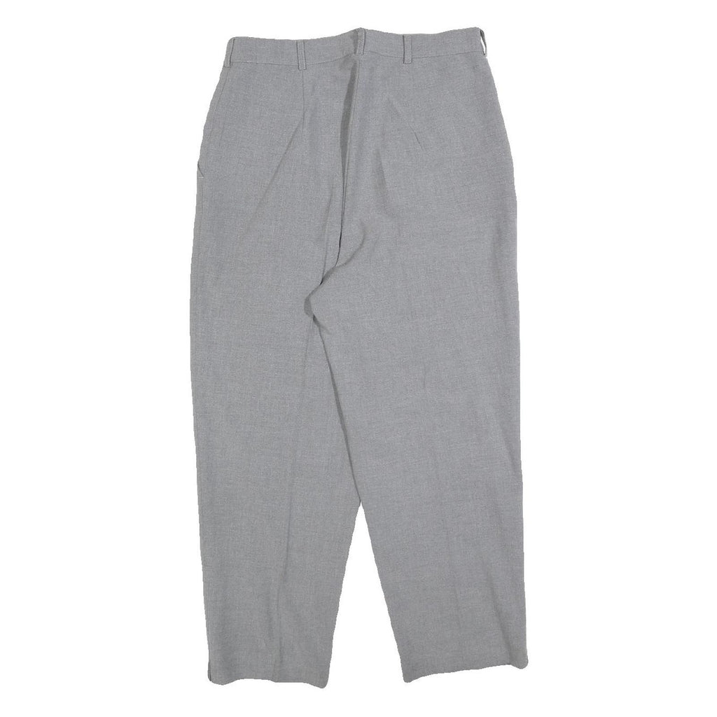 BIAGGINI Womens Polyester Blend Grey Regular Fit Straight Trousers W30 L25 Smart