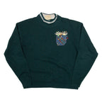 TOP STITCH Womens Sweatshirt Green High Neck M
