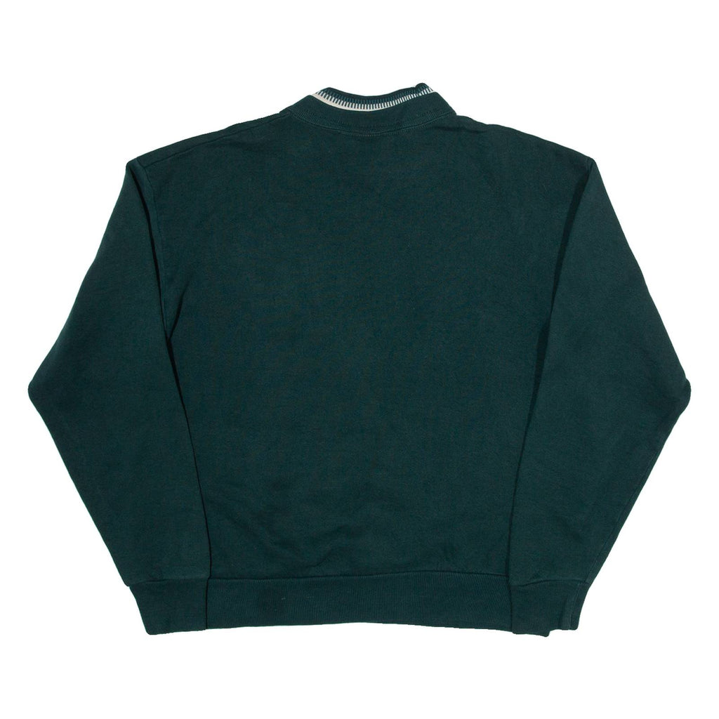 TOP STITCH Womens Sweatshirt Green High Neck M