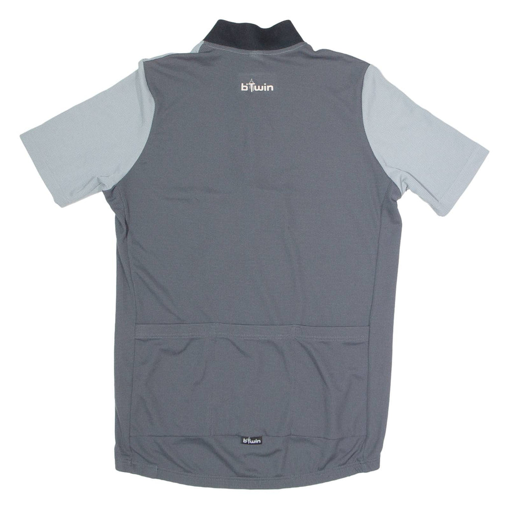 DECATHLON Cycling Mens Jersey Grey 1/4 Zip S