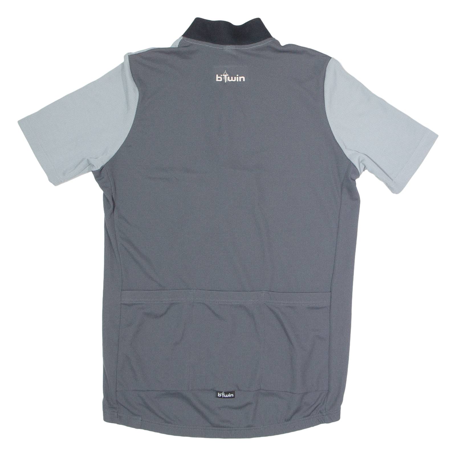 DECATHLON Cycling Mens Jersey Grey 1/4 Zip S