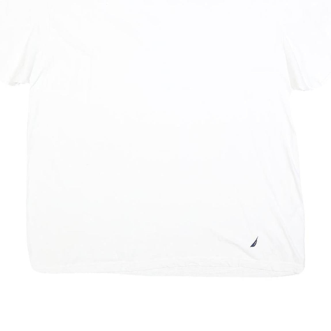 NAUTICA Mens White Classic T-Shirt XL Short Sleeve Crew Neck Cotton Blend