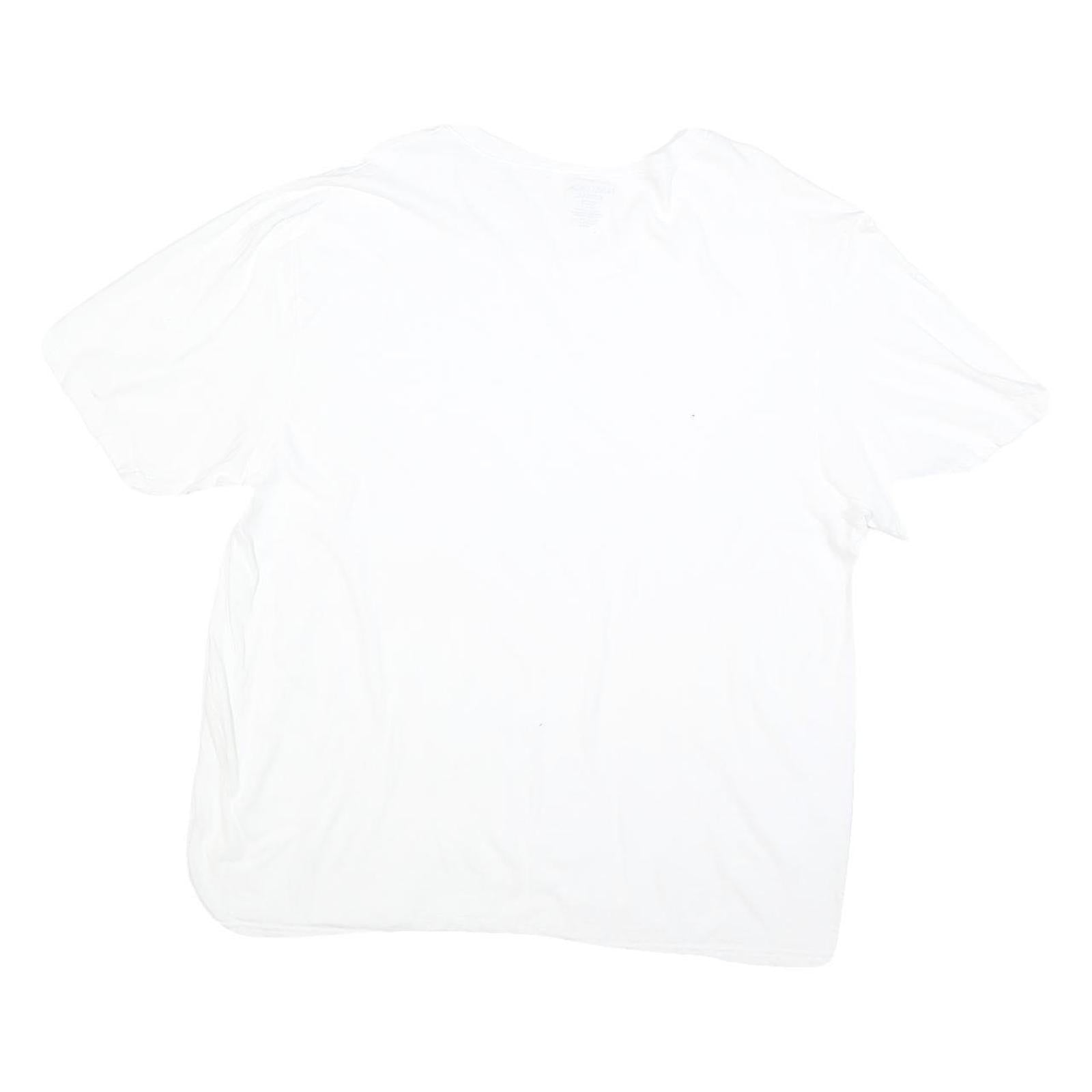 NAUTICA Mens White Classic T-Shirt XL Short Sleeve Crew Neck Cotton Blend