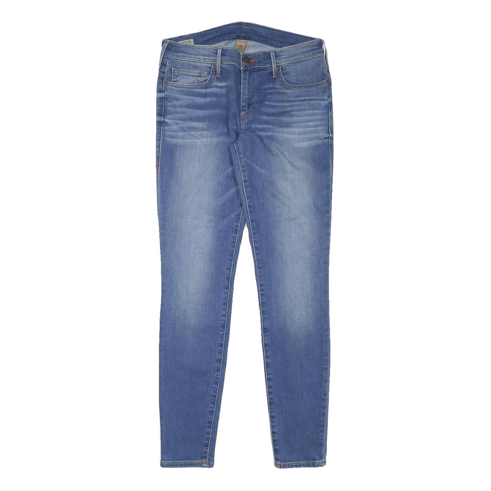 TRUE RELIGION Womens Slim Blue Denim Light Wash Jeans W30 L30 Slim Fit Zip