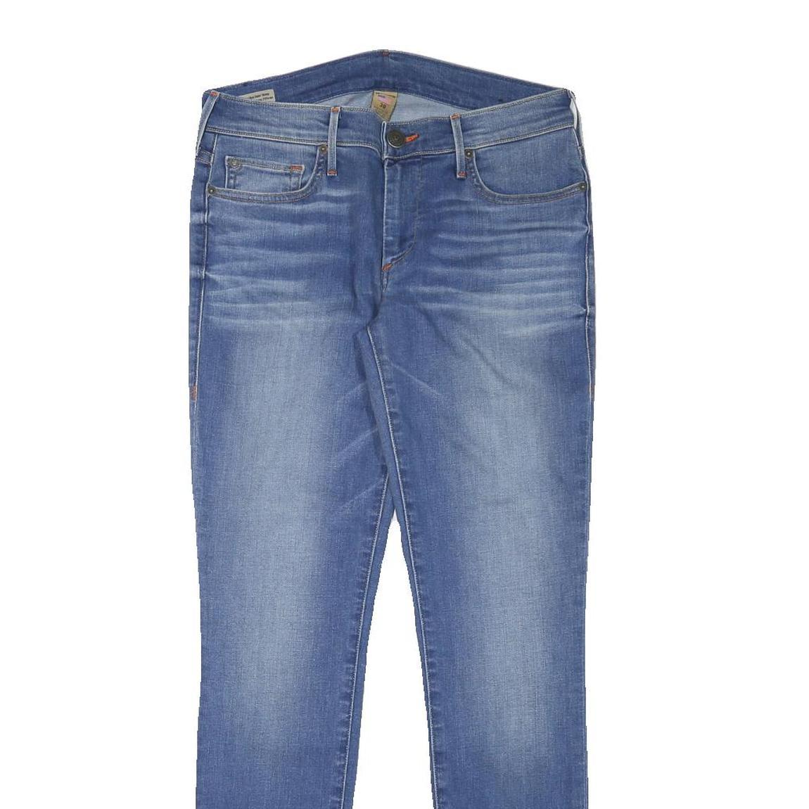 TRUE RELIGION Womens Slim Blue Denim Light Wash Jeans W30 L30 Slim Fit Zip