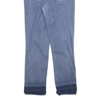 LEVI'S 712 Womens Jeans Blue Slim Skinny Denim Stone Wash W32 L28 Raw Hem