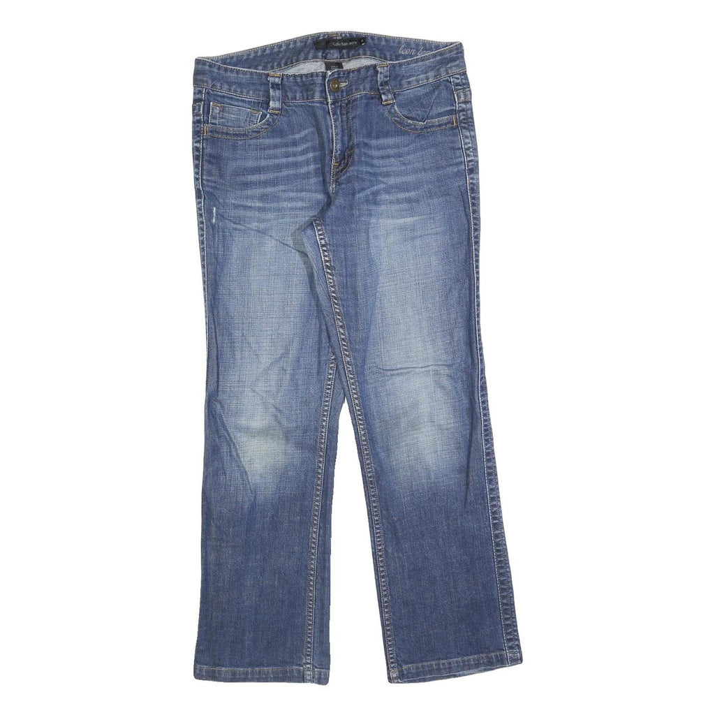 CALVIN KLEIN JEANS Womens Regular Straight Denim Medium W32 L30 Bootcut Cotton