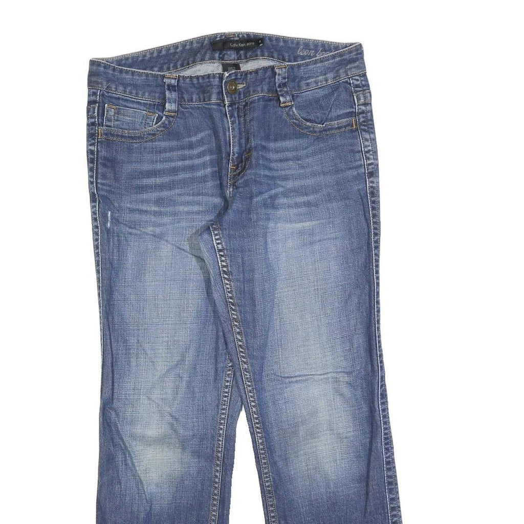 CALVIN KLEIN JEANS Womens Regular Straight Denim Medium W32 L30 Bootcut Cotton