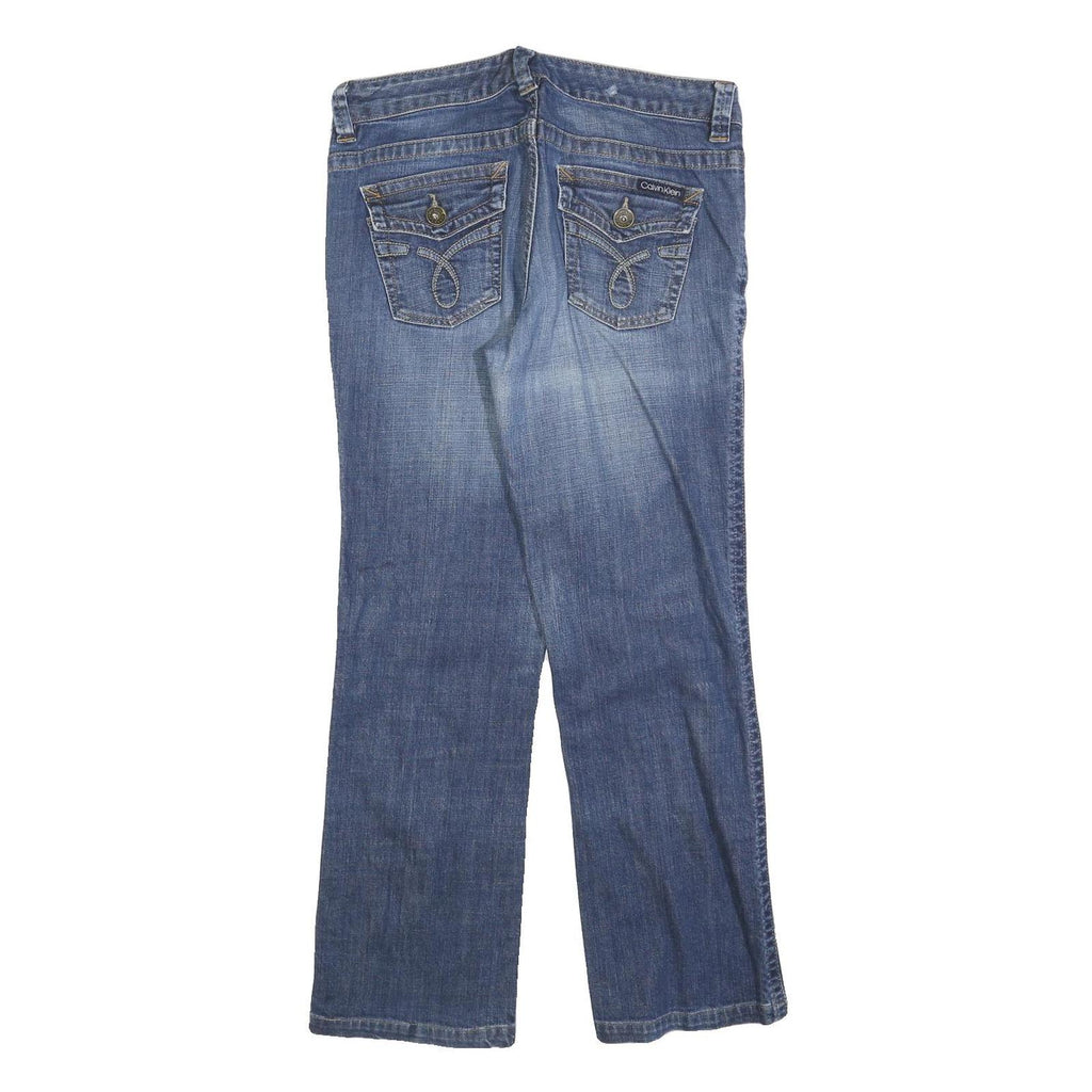 CALVIN KLEIN JEANS Womens Regular Straight Denim Medium W32 L30 Bootcut Cotton