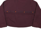 PUMA Womens Maroon & Orange V-Neck S Sweatshirt Cotton Blend Casual Pullover