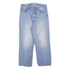 LEVI'S Womens Blue Relaxed Straight Denim Light W31 L27 Button Closure Jeans