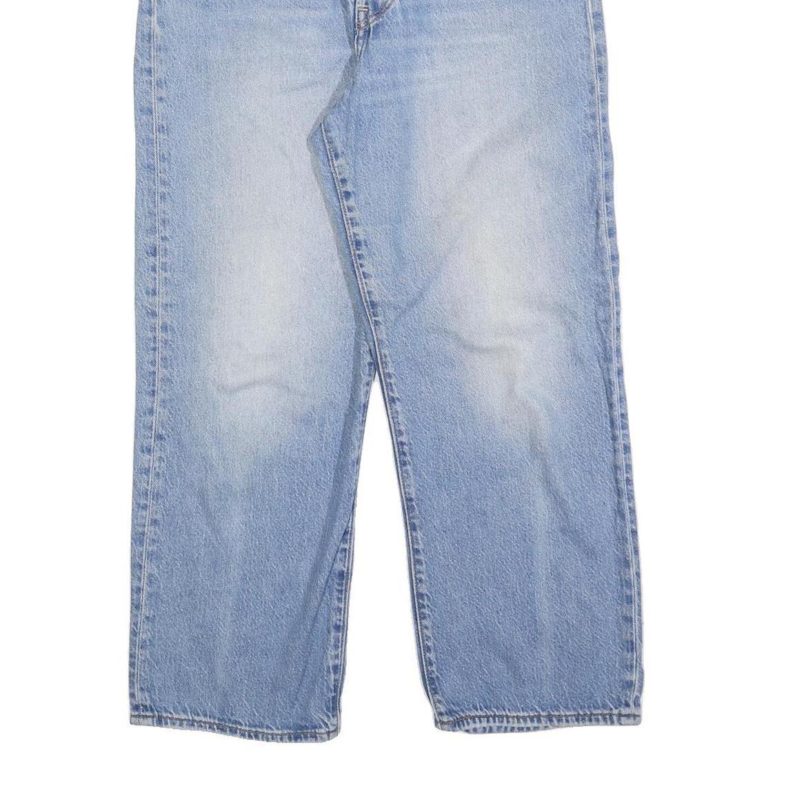 LEVI'S Womens Blue Relaxed Straight Denim Light W31 L27 Button Closure Jeans