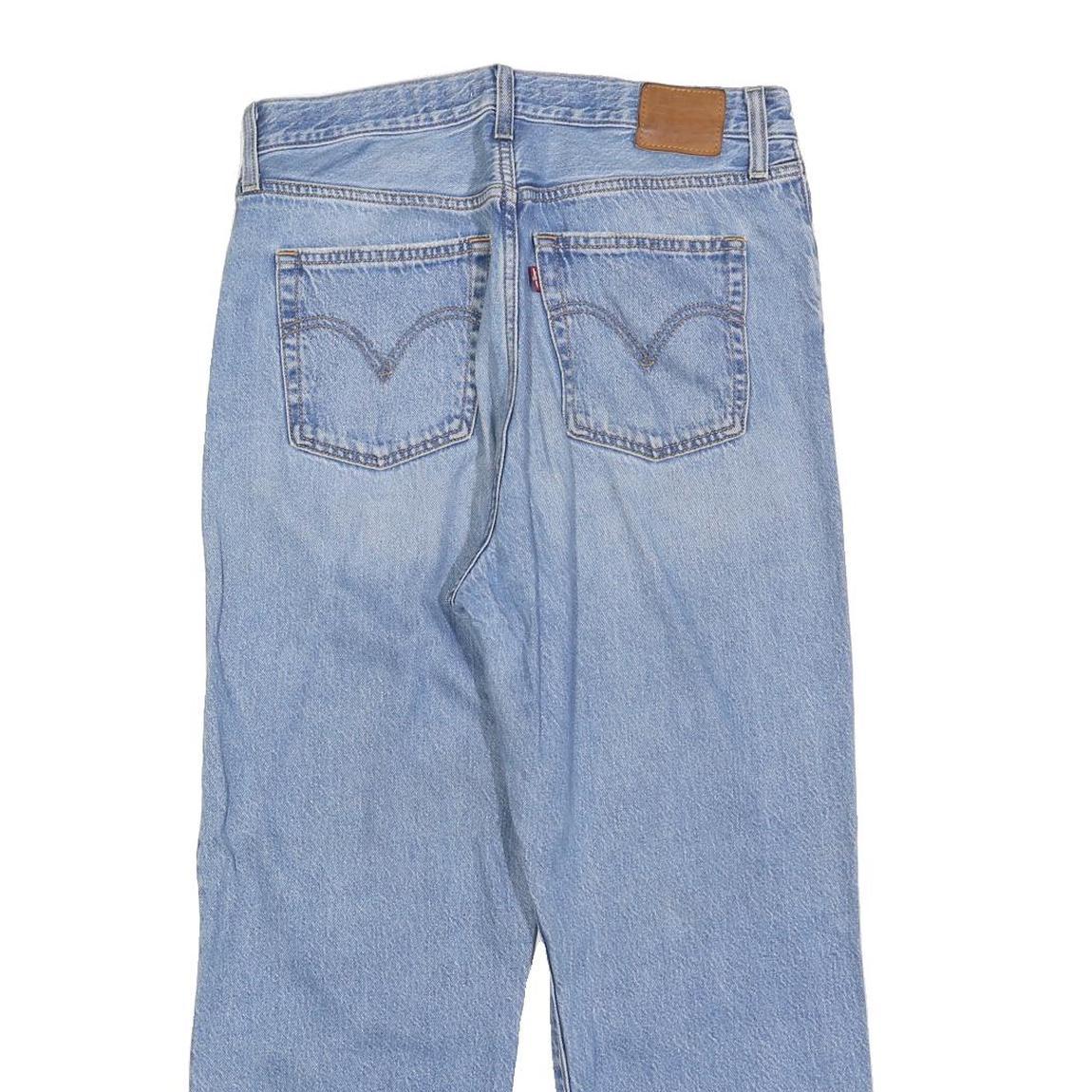 LEVI'S Womens Blue Relaxed Straight Denim Light W31 L27 Button Closure Jeans