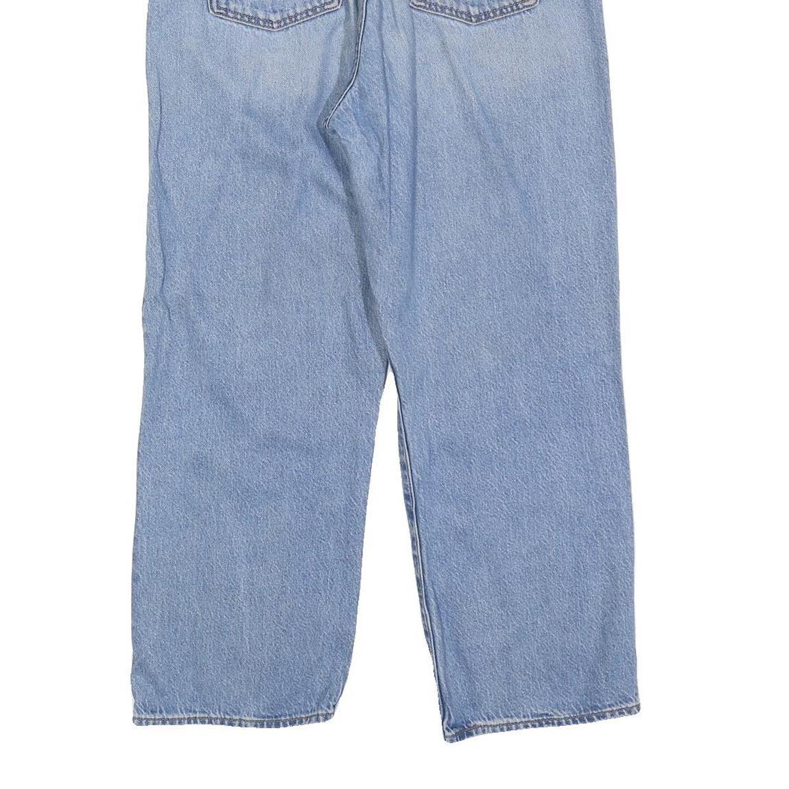 LEVI'S Womens Blue Relaxed Straight Denim Light W31 L27 Button Closure Jeans