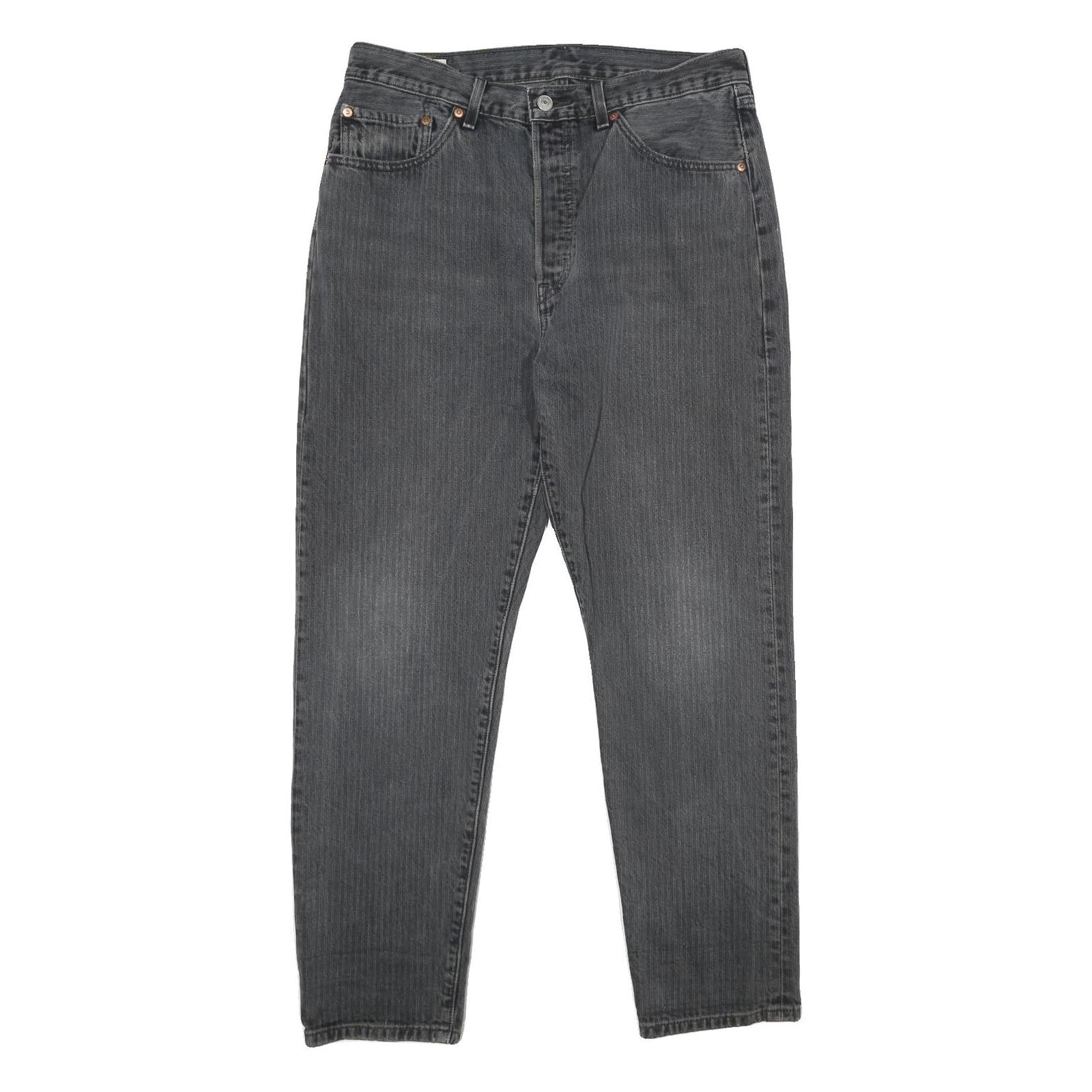 LEVI'S 501 '81 Mens Jeans Black Classic Straight Denim Medium W31 L29 Button