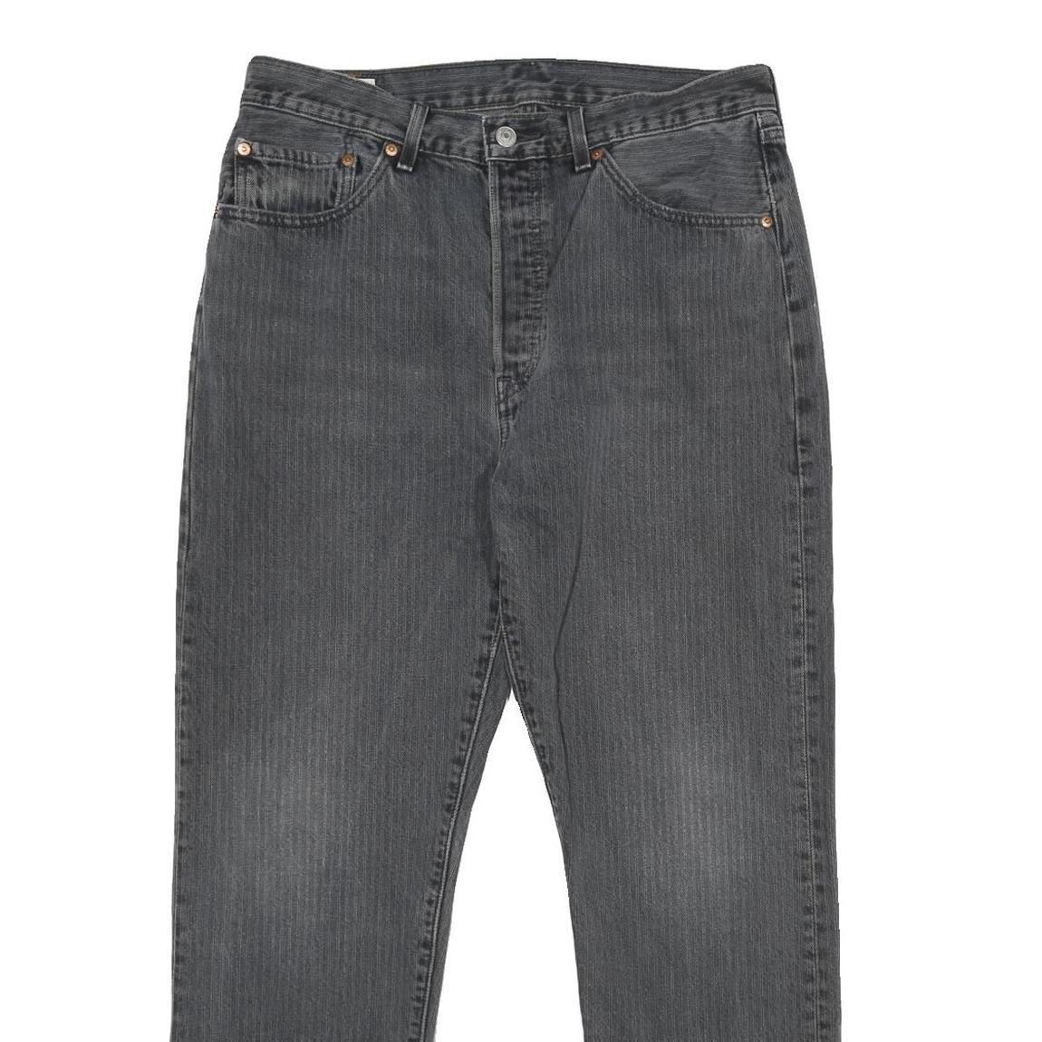 LEVI'S 501 '81 Mens Jeans Black Classic Straight Denim Medium W31 L29 Button