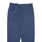 DICKIES Mens Cotton Blend Blue Regular Straight Trousers W36 L28 Workwear