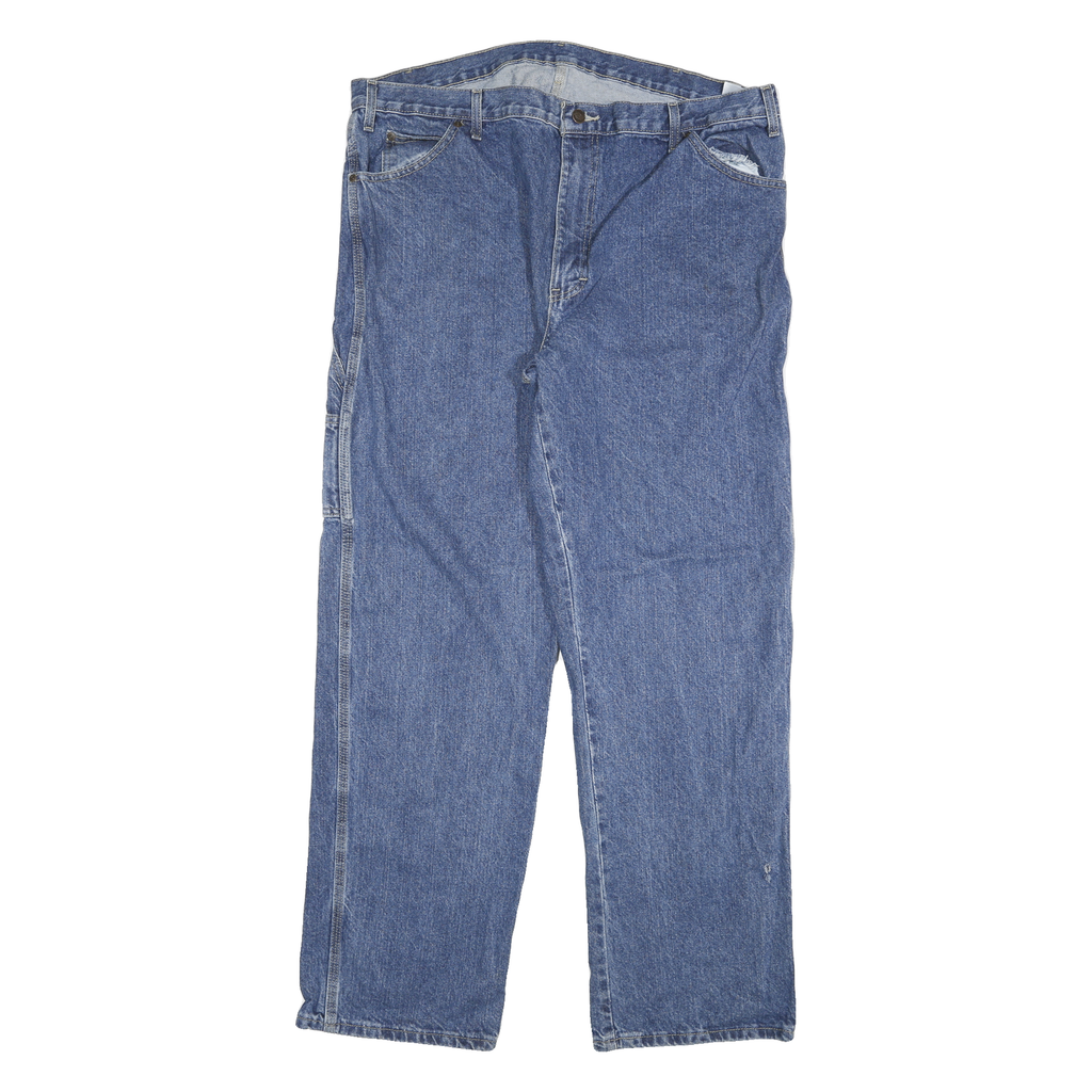 DICKIES Mens Relaxed Blue Jeans Denim W40 L32 Workwear Zip Closure