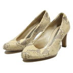 PETER KAISER Exclusive Womens Court Heels Beige Leather UK 4.5 Classic Pump
