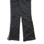 KAPPA Womens Joggers Black White Logo L W32 L32 Track Pants Slim Tapered