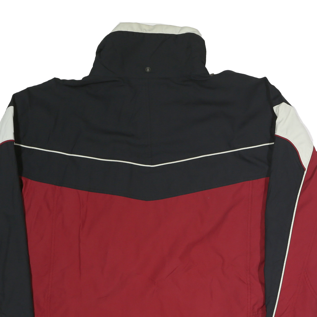 COLUMBIA Mens Red & Black Outdoor Jacket L Polyester Zip Colorblock Weatherproof