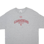 NHL Mens Grey Canadiens Hockey Graphic T-Shirt XL Short Sleeve Crew Neck Casual